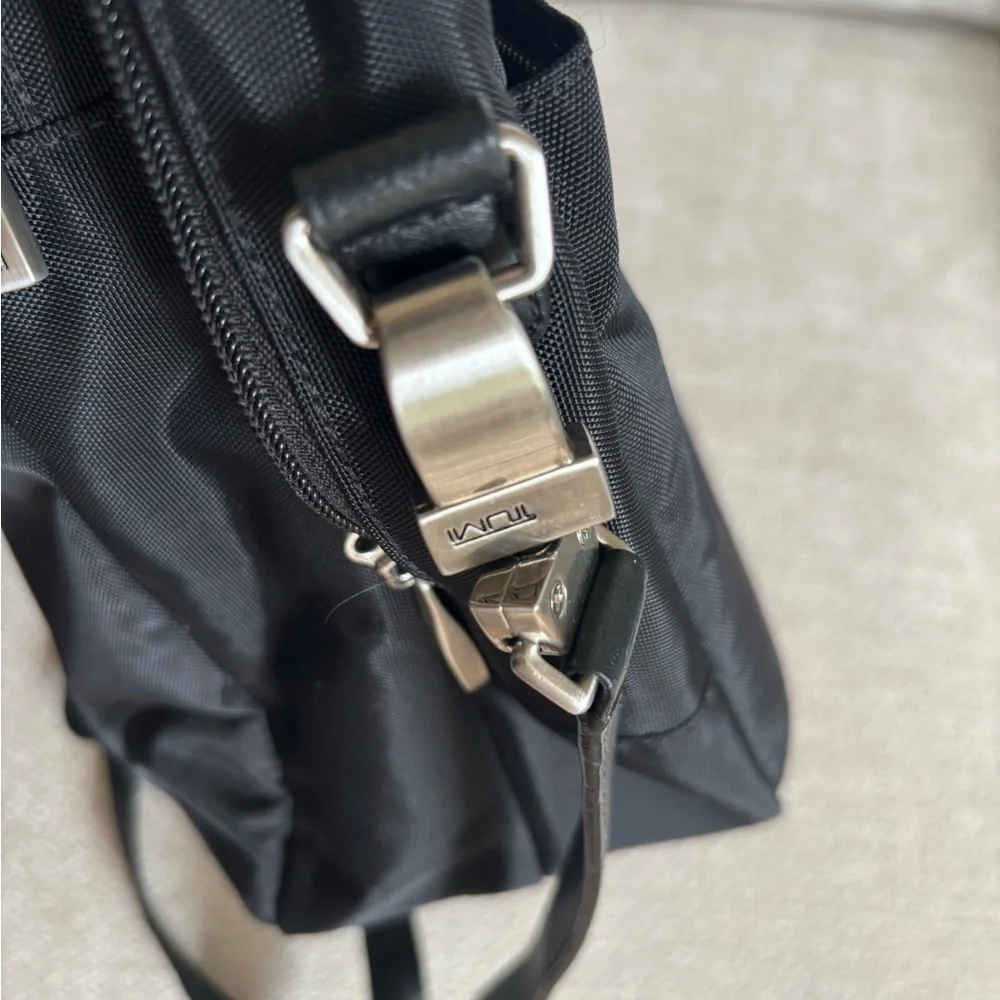 Tumi black nylon laptop/ tote bag